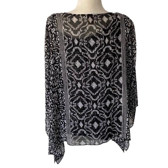 Allison Daley Retro Black White Tank Top Cover SZ P L/G - Picture 2 of 9